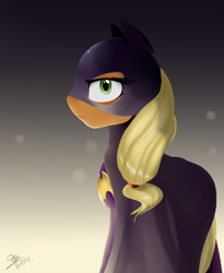 Size: 968x1181 | Tagged: safe, artist:supermare, applejack, earth pony, pony, batgirl, cape, clothes, dc comics, mask, solo