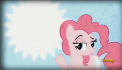 Size: 1488x856 | Tagged: safe, edit, pinkie pie, earth pony, pony, the lost treasure of griffonstone, exploitable, meme origin, pinkie presenter, template