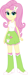 Size: 956x2500 | Tagged: safe, artist:salemcat, fluttershy, equestria girls, boots, clothes, high heel boots, shirt, skirt, socks, solo