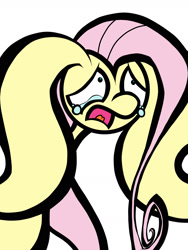 Size: 1800x2400 | Tagged: safe, artist:quantumpinkie, fluttershy, pegasus, pony, crying, impossibly large ears, solo