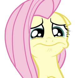 Size: 2000x2000 | Tagged: safe, fluttershy, pegasus, pony, season 5, crying, sad, simple background, solo, transparent background, vector