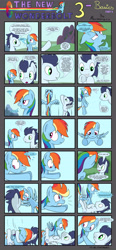 Size: 2700x5800 | Tagged: safe, artist:marmorexx, derpibooru import, rainbow dash, soarin', pegasus, pony, comic:the new wonderbolt, comic, flying lesson, soarindash