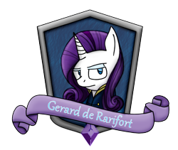 Size: 616x521 | Tagged: safe, artist:stuflox, rarity, pony, unicorn, clothes, crossover, rarifort, simple background, solo, the count of monte cristo, transparent background, villefort