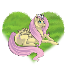 Size: 848x942 | Tagged: safe, artist:jaderiot, fluttershy, pegasus, pony, rabbit, female, mare, prone