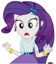 Size: 1253x1441 | Tagged: safe, rarity, equestria girls, rainbow rocks, clothes, looking at you, open mouth, shocked, simple background, solo, transparent background, vector