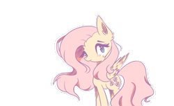 Size: 900x550 | Tagged: safe, artist:xsiggix, fluttershy, pegasus, pony, female, mare, pink mane, solo, yellow coat