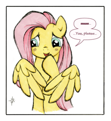 Size: 473x514 | Tagged: safe, artist:halfsparkle, fluttershy, pegasus, pony, ask sex-positive fluttershy, solo, suggestive description