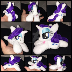 Size: 1600x1600 | Tagged: safe, artist:rubiowolf, rarity, human, beanie (plushie), hand, handmade, irl, irl human, photo, plushie, solo