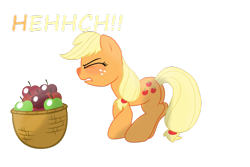 Size: 1095x730 | Tagged: safe, applejack, earth pony, pony, cold, nostril flare, sick, sneezing, sneezing fetish, solo