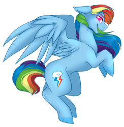 Size: 1024x1051 | Tagged: safe, artist:sightlesskitten, derpibooru import, rainbow dash, pegasus, pony, female, mare, simple background, solo, transparent background