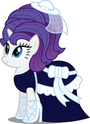 Size: 6665x9139 | Tagged: safe, artist:atomicmillennial, rarity, pony, unicorn, absurd resolution, alternate hairstyle, clothes, dress, high heels, simple background, smiling, solo, transparent background, vector