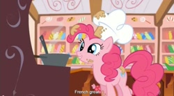 Size: 1279x713 | Tagged: safe, screencap, pinkie pie, earth pony, pony, the lost treasure of griffonstone, meme, youtube caption