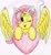 Size: 2040x2213 | Tagged: safe, artist:40kponyguy, derpibooru exclusive, fluttershy, cat, pegasus, pony, cat ears, cat tail, cute, fluttercat, heart, shyabetes, solo, tongue out, traditional art