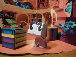 Size: 3648x2736 | Tagged: safe, derpibooru import, twilight sparkle, book, boxos, golden oaks library, merchandise, papercraft