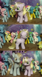 Size: 961x1774 | Tagged: safe, artist:lonewolf3878, derpy hooves, dinky hooves, pony, unicorn, custom, female, foal, irl, photo, toy