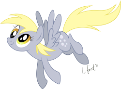 Size: 5806x4297 | Tagged: safe, artist:lauren faust, artist:pixelgrip94, derpy hooves, pegasus, pony, absurd resolution, female, flying, mare, simple background, solo, trace, transparent background, vector, vector trace