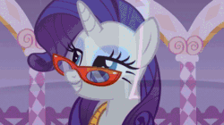 Size: 463x260 | Tagged: safe, screencap, opalescence, rarity, cat, pony, unicorn, suited for success, animated, art of the dress, gif, sewing, sewing machine