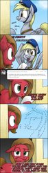 Size: 1086x3880 | Tagged: safe, artist:erudier, derpy hooves, oc, oc:pun, earth pony, pony, female, letter, mare
