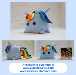 Size: 2508x2488 | Tagged: safe, artist:cutekick, derpibooru import, rainbow dash, cube, irl, photo, plushie, solo