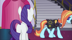 Size: 1920x1080 | Tagged: safe, screencap, rarity, sassy saddles, pony, unicorn, canterlot boutique, female, mare, plot