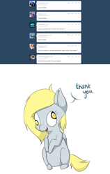 Size: 1000x1584 | Tagged: safe, artist:ask-lil-derpy, derpy hooves, pegasus, pony, ask, chibi, female, mare, solo, tumblr