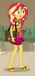 Size: 292x642 | Tagged: safe, sunset shimmer, better together, equestria girls, forgotten friendship, clothes, feet, flip-flops, sandals, swimsuit