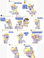 Size: 2254x3006 | Tagged: safe, artist:jitterbugjive, derpy hooves, doctor whooves, pony, blushing, key, lovestruck derpy