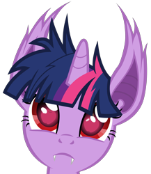 Size: 5200x6000 | Tagged: safe, artist:magister39, derpibooru import, twilight sparkle, bat pony, pony, bats!, absurd resolution, apple, bat ponified, hilarious in hindsight, race swap, solo, twibat, vector