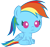 Size: 844x800 | Tagged: safe, artist:seahawk270, derpibooru import, rainbow dash, pegasus, pony, baby, baby dash, baby pony, cute, dashabetes, female, simple background, sitting, solo, transparent background, weapons-grade cute