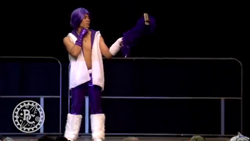 Size: 1334x750 | Tagged: safe, rarity, human, pony, bronycon, bronycon 2016, clothes, cosplay, costume, fur vest, irl, irl human, leg warmers, nxt, phone, photo, selfie stick, tyler breeze, wig, wwe