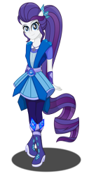 Size: 1757x3469 | Tagged: safe, artist:deannaphantom13, rarity, equestria girls, legend of everfree, boots, crossed legs, crystal guardian, hasbro, hasbro studios, high heels, jewelry, looking at you, ponied up, ponytail, shoes, simple background, smiling, solo, super ponied up, transparent background