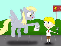 Size: 3264x2448 | Tagged: safe, artist:04startycornonline88, derpy hooves, human, pegasus, crossover, humanized, spongebob squarepants