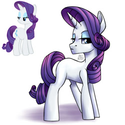 Size: 1024x1024 | Tagged: safe, artist:hollybright, rarity, pony, unicorn, simple background, solo, white background