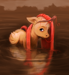 Size: 4626x5000 | Tagged: safe, artist:sharpieboss, fluttershy, pegasus, pony, absurd resolution, solo, wat, water, wet, wet mane