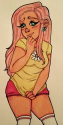 Size: 1641x3264 | Tagged: safe, artist:pastelhobbit, fluttershy, human, humanized, solo