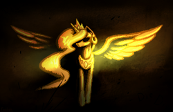 Size: 1512x980 | Tagged: safe, artist:dipfanken, princess celestia, alicorn, pony, crepuscular rays, crown, horseshoes, jewelry, peytral, pixel art, regalia, solo, spread wings