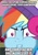 Size: 604x870 | Tagged: safe, derpibooru import, edit, edited screencap, screencap, rainbow dash, pegasus, pony, best gift ever, triple pony dare ya, angry, caption, cropped, hat, image macro, impact font, meme, puffy cheeks, solo focus, text