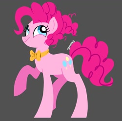 Size: 898x890 | Tagged: safe, artist:carranzis, pinkie pie, earth pony, pony, bowtie, older, simple background, solo