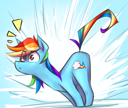 Size: 578x491 | Tagged: safe, artist:bebbies, artist:grixxynix, artist:kevuma, artist:the-doodle-queen, derpibooru import, rainbow dash, pegasus, pony, abstract background, cutie mark, eye clipping through hair, frown, shocked, solo, trying to fly, wingless
