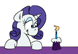 Size: 891x620 | Tagged: safe, artist:cowsrtasty, rarity, pony, unicorn, cupcake, food, rarity looking at food, solo