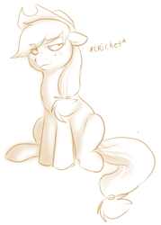 Size: 557x780 | Tagged: safe, applejack, earth pony, pony, aj answers, ask, solo, tumblr