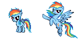 Size: 160x80 | Tagged: safe, artist:kevfin, derpibooru import, rainbow dash, pegasus, pony, filly, filly rainbow dash, foal, pixel art, simple background, solo, transparent background