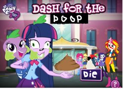 Size: 804x584 | Tagged: safe, derpibooru import, edit, twilight sparkle, equestria girls, 1000 hours in ms paint, dash for the crown, eye swap, ms paint, poop, quality, toilet humor, wat, why