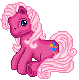 Size: 79x80 | Tagged: safe, artist:katcombs, pinkie pie, pinkie pie (g3), earth pony, pony, g3, animated, base used, pixel art, simple background, solo, transparent background