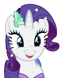 Size: 4360x5440 | Tagged: safe, artist:crimson, rarity, mermaid, pony, unicorn, scare master, absurd resolution, bust, cute, hair ornament, looking at you, mermarity, open mouth, simple background, smiling, solo, transparent background, vector