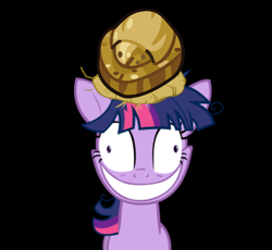 Size: 1024x941 | Tagged: safe, derpibooru import, twilight sparkle, cropped, dome fossil, insanity, pokémon, solo, twitch plays pokémon