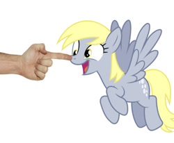 Size: 603x497 | Tagged: safe, edit, editor:undeadponysoldier, derpy hooves, human, pegasus, pony, slice of life (episode), boop, cute, derpabetes, female, happy, irl, irl human, mare, noseboop, photo, simple background, white background