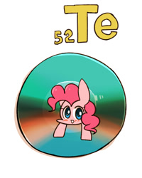 Size: 800x1000 | Tagged: safe, artist:joycall6, part of a set, pinkie pie, earth pony, pony, series:joycall6's periodic table, blushing, cd, chemistry, periodic table, solo, tellurium