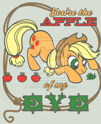 Size: 600x733 | Tagged: safe, artist:sailorusagichan, applejack, earth pony, pony, blonde mane, female, mare, orange coat, solo, watermark