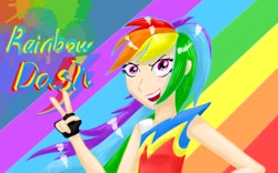 Size: 1024x640 | Tagged: safe, artist:shadow strike, derpibooru import, rainbow dash, human, humanized, solo